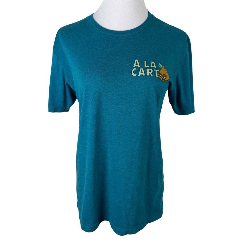 Next Level Apparel Teal Tropical Flamingo Watermelon Graphic T-Shirt Women's‎ L